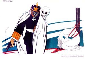 Döden berättar för Kaiser Wilhelm att han är vanhedrad av mordet på Edith Cavell, 13 april 1916 av Paul Iribe