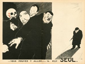 The Witness, Satirical in B&W av Paul Iribe