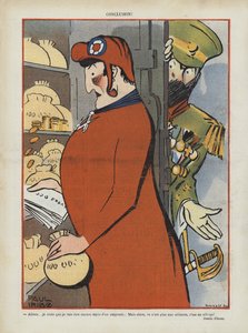 Satir över den fransk-ryska alliansen. Illustration för Le Rire av Paul Iribe