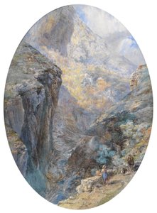 Nära Amalfi, La Vallée des Moulins, 1864 (wc förhöjd med kroppsfärg)