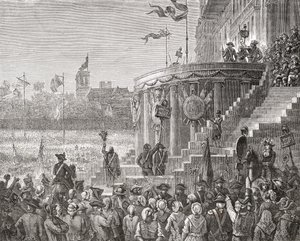 Firandet av den högsta varelsen, 8 juni 1794, från "Histoire de la Revolution Francaise" av Louis Blanc (1811-82) 1847-62 av Paul Jonnard