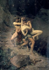 "En våldtäkt på stenåldern", 1888 av Paul Joseph Jamin