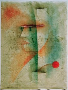 Porträtt av en utklädd man av Paul Klee