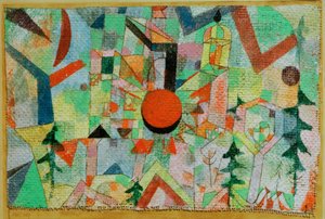 Slott med solnedgång av Paul Klee