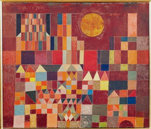 Slott och sol (målning på duk) av Paul Klee