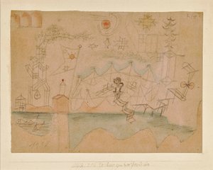 Ritning för båtuthyrningen, 1918. av Paul Klee