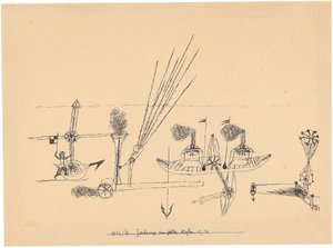 Ritning för gula hamnen, 1921-1926. av Paul Klee