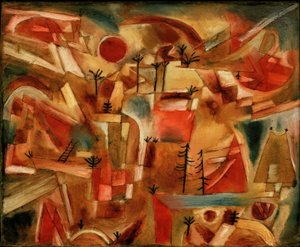 Stenlandskap (med palmer och granar) av Paul Klee