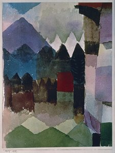 Fohn Wind i Franz Marcs trädgård av Paul Klee