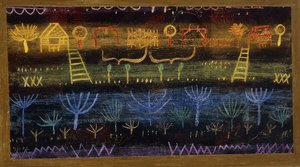 trädgård på nivån; trädgård på slätten av Paul Klee