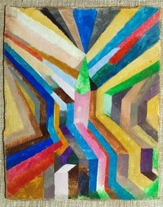 Grönt kyrktorn i mitten (flämtande) av Paul Klee