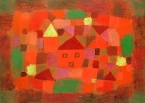 Landskap med solnedgång av Paul Klee