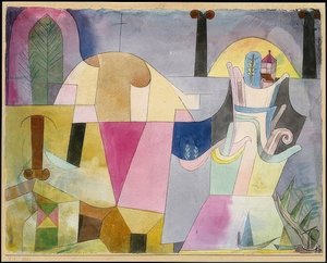Landskap med svarta pelare. 1919 av Paul Klee
