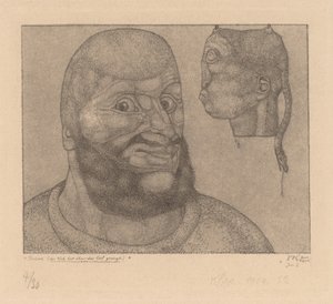 Perseus (vitt har segrat över sorgen) [Perseus-Hjärnans triumf över kroppen] av Paul Klee
