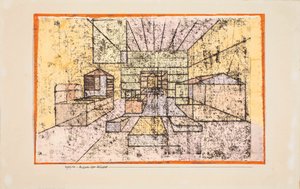 Husens rum, 1921. av Paul Klee