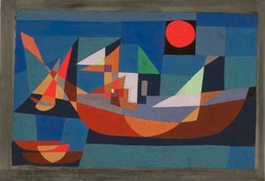 Fartyg i vila, 1927. av Paul Klee