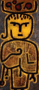 Liten grön livsmedelsbutik; Liten frukthanterare av Paul Klee