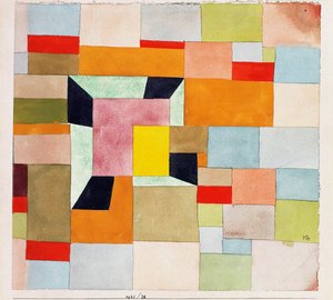 delade färgade rektanglar; Dela färgrutor av Paul Klee