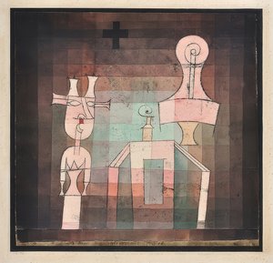 Stilleben med skulpturer. 1923 av Paul Klee