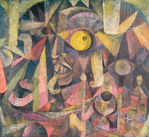 Månen var på nedgång, den visade mig en engelsmans grimas, en Lord Mal Fame av Paul Klee