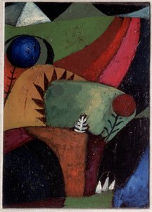 Tre blåklockor - Målning av Paul Klee