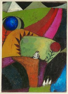 Tre vita blåklockor (flämtande) av Paul Klee