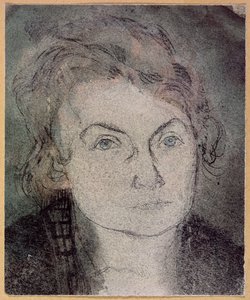 Utan titel (Lily Klee-Stumpf) (1876-1946) c.1906 (penna och akvarell på papper) av Paul Klee