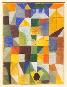 Urban sammansättning med gula fönster av Paul Klee