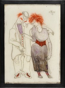 Verkommennes Paar Dåligt könspar, 1905. av Paul Klee