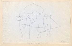 En grupp stängd Enlacés en un groupe, 1930. av Paul Klee