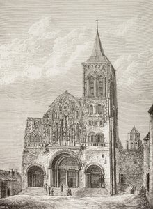 Klosterkyrkan Magdelene, Vezelay, Frankrike, där S:t Bernard predikade om det andra korståget 1146. av Paul Lacroix