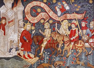 Ankomst av Joan Of Arc till Chateau De Chinon, 6 mars 1428. av Paul Lacroix