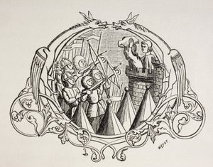 Anfall mot en befäst plats, efter en miniatyr från 1200-talet. av Paul Lacroix