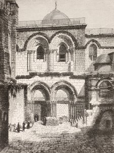 Jerusalem, Palestina. Den heliga gravens kyrka på 1800-talet. av Paul Lacroix