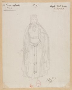 Gounod - Den blodiga nunnan - Fyra kostymmodeller av Paul Lormier - 4. Agnes, dotter till Baron Moldaw av Paul Lormier