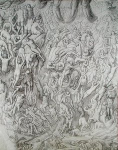 Sista domen (penna på papper) av Paul Marc Joseph Chenavard