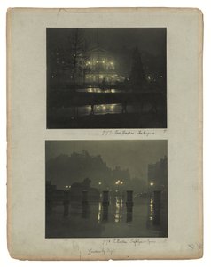 London by Gaslight, ca 1896 (gröntonade karbonkopior) av Paul Martin