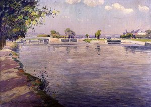 A Peaceful Afternoon (olja på panel) av Paul Mathieu