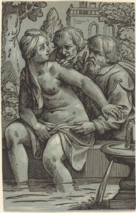Susanna och de äldre av Paul Maupin, after Jacques Stella