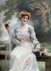 Franska komikern Melle Sylvie, Paris, foto av Paul Nadar från franska tidningen "Le Theatre" 11 mars av Paul Nadar