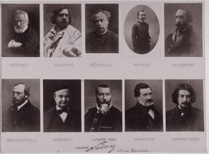 Tio porträtt av Paul Nadar (s/v foto) av Paul Nadar