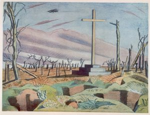 Ett kanadensiskt monument, från brittiska artister vid fronten, fortsättning på västfronten, del tre, Paul Nash av Paul Nash