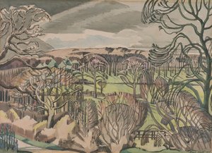 Landskap vid Fulmer, Buckinghamshire av Paul Nash