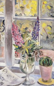 Lupiner och kaktus av Paul Nash