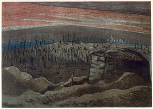 Sanctuary Wood, från British Artists at the Front, Fortsättning av västfronten, del tre, Paul Nash av Paul Nash