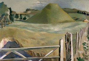 Silbury Hill (olja på duk) av Paul Nash