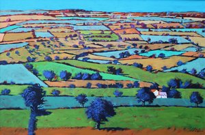 Beacon hill (akryl ombord) av Paul Powis