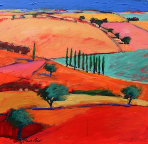 Italien I (akryl ombord) av Paul Powis