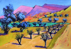 Provence, 2021 (akryl på papper)