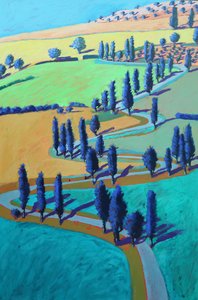 Toscana, 2021 (akryl på kartong)